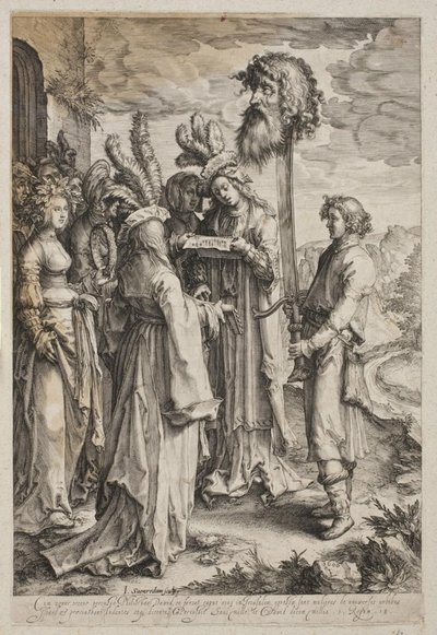 The Israelites Cheering David after the Victory over Goliath by Jan Saenredam