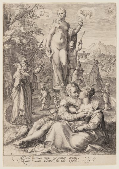 Venus Presiding over the Realm of Love, from Seven Planetary Gods by Jan Saenredam