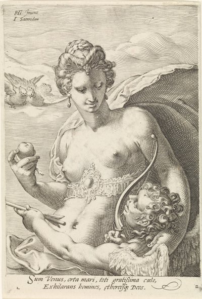 Venus and Amor by Jan Saenredam