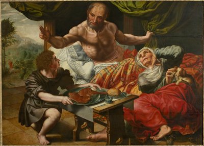 Isaac Blessing Jacob by Jan Sanders Hemessen van