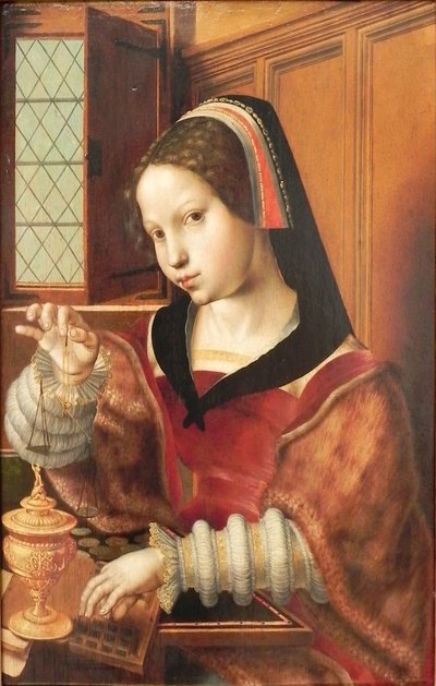 Woman Holding a Balance by Jan Sanders van Hemessen