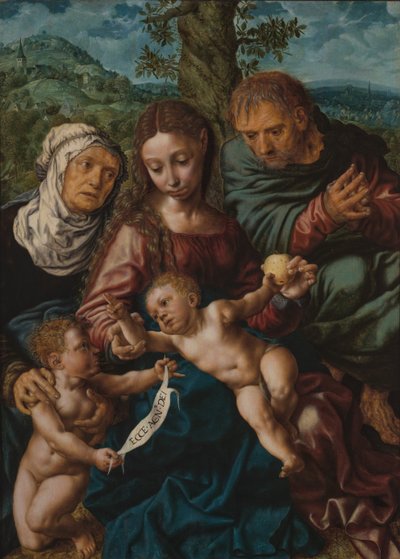 Holy Family with John the Baptist and St. Elisabeth by Jan Sanders van Hemessen