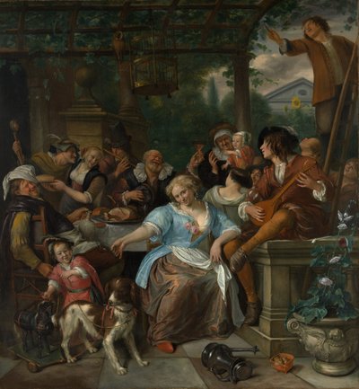 Merry Company on a Terrace by Jan Havickszoon Steen