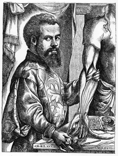 Portrait of Andreas Vesalius from his book 