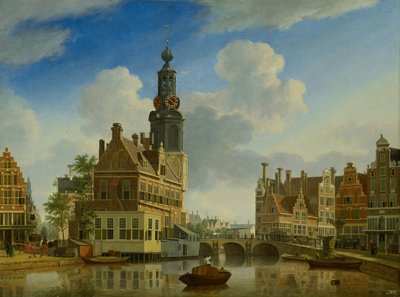 The Munt Tower Viewed from Singel by Jan Ten Compe