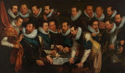 Officers and Other Civic Guardsmen of the XIth District of Amsterdam, Under the Command of Captain Geurt Dircksz van Beuningen and Lieutenant Pieter Martensz Hoeffijser by Jan Tengnagel