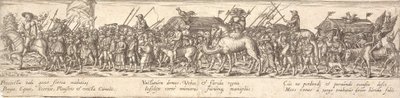 Troop of Soldiers with Baggage Wagon and Death on Horseback by Jan Theodor de Bry