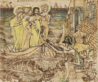 The Arrival of the Muses of Art at Architecture by Jan Toorop