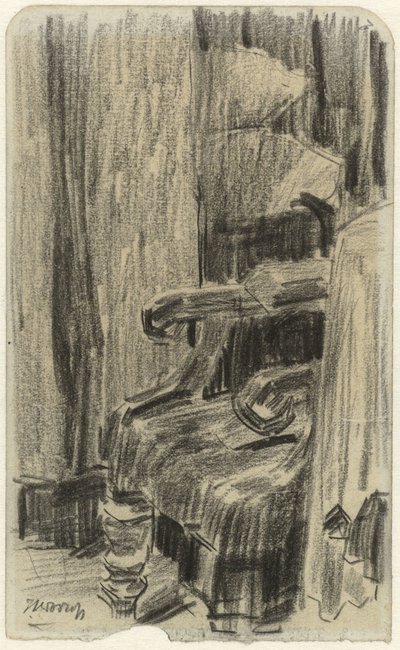 Partially Curtain-Covered Armchair by Jan Toorop