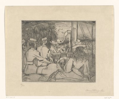 Musicians Playing on the Deck of a Ship by Jan Toorop