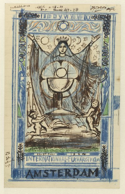 Design for a Poster for the International Eucharistic Congress Held in Amsterdam from July 22-27, 1924 by Jan Toorop