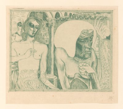 Old Woman Surrounded by Young Women by Jan Toorop