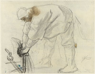 Study of a sailor with an anchor by Jan Toorop