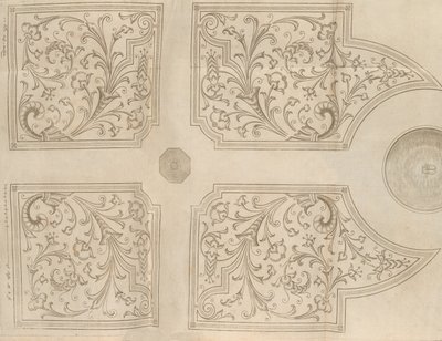Design for a Fountain and Four Square Parterres for a Pleasure Garden by Jan Van de Velde