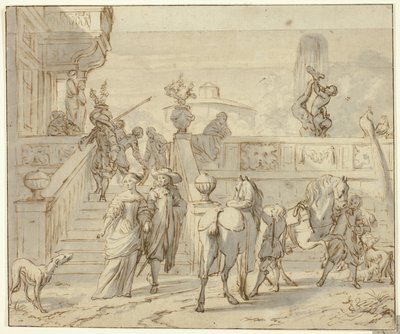 Departing for the Hunt by Jan Verkolje I