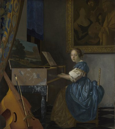 A Young Woman Seated at a Virginal, c. 1670 by Jan Vermeer van Delft