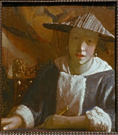 Girl with Flute by Jan Vermeer van Delft