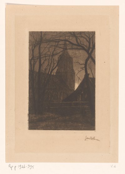 Church in Laren by Jan Veth (signed by artist)