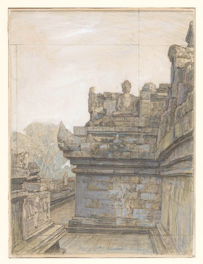 View of One of the Terraces of the Borobudur by Jan Veth