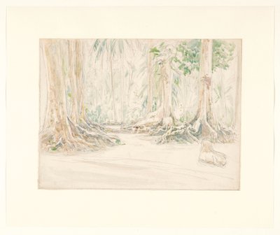 View Between Trees in a Forest in the Dutch East Indies by Jan Veth