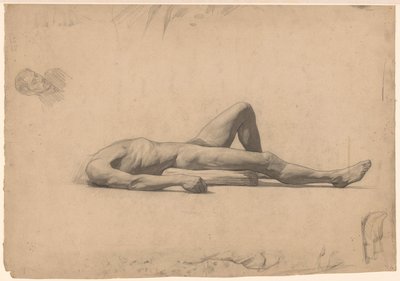 Lying Male Nude, Headless by Jan Veth