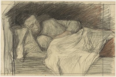Mother in Bed with Child by Jan Veth