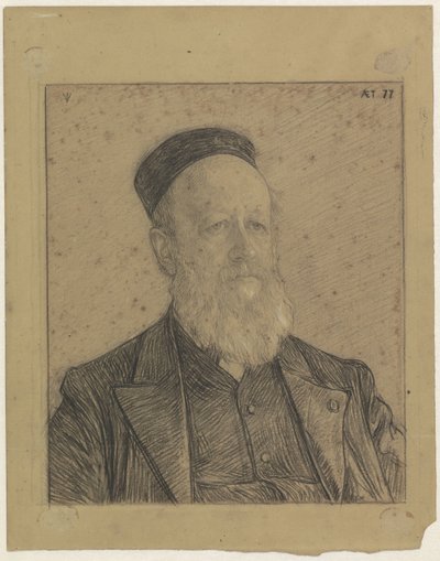 Portrait of Pieter Johannes Veth, 77 Years Old by Jan Veth