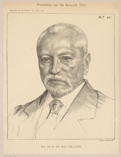 Portrait of Theodorus Hendrik Mac Gillavry at Age 62 by Jan Veth
