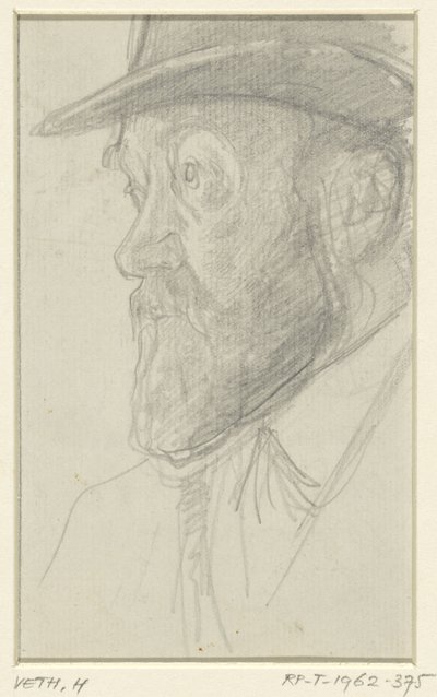 Portrait of the Sculptor Lambertus Zijl by Jan Veth