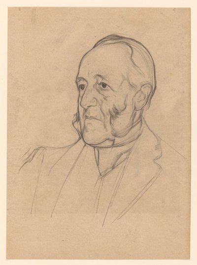 Portrait of a Gentleman with Sideburns, Facing Left by Jan Veth