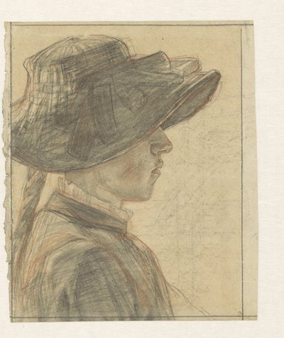 Portrait of Miss A.C.E. Veth, Sister of the Draughtsman by Jan Veth