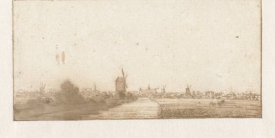 View of a City (Leiden?) by Jan Vincentsz. van der Vinne (possibly)