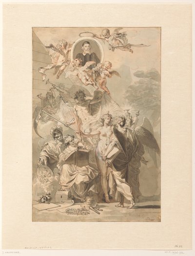 Frontispiece Design for Edward Simson, Chronicon Catholicon by Jan Wandelaar