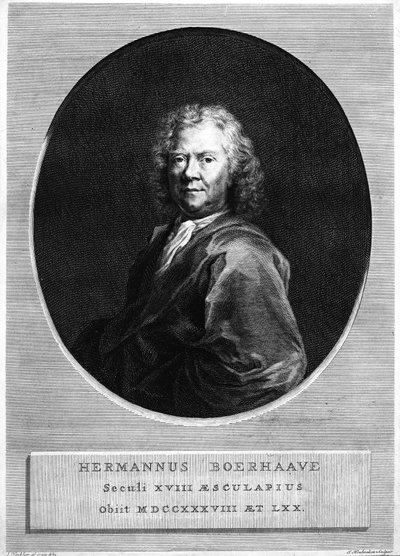 Herman Boerhaave, engraved by Jacobus Houbraken by Jan Wandelaar