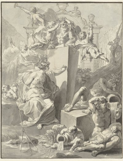 Design for the Title Page of W. van der Hoeven, Westermeer, 1721 by Jan Wandelaar