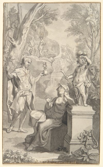Two Designs for a Title Page by Jan Wandelaar