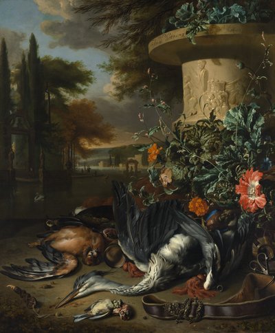 Gamepiece with a Dead Heron by Jan Baptist Weenix