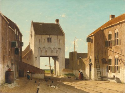 A Town Gate in Leerdam by Jan Weissenbruch