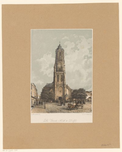 View of the Nieuwe Kerk in Delft by Jan Weissenbruch