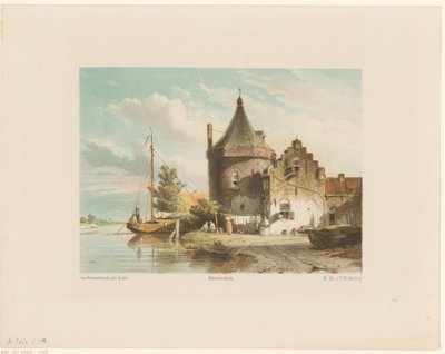 View of the Waltoren in Culemborg by Jan Weissenbruch