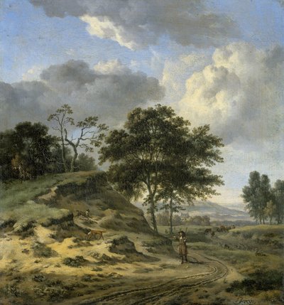 Landscape with Two Hunters by Jan Wijnants