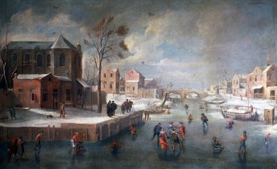 Winter Landscape with Church by Jan Wildens