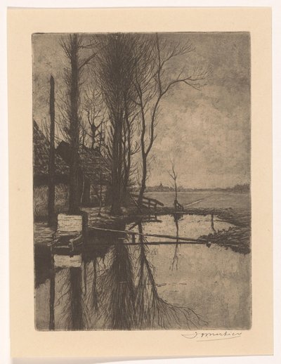 Ditch near Nootdorp by Jan Willem Nortier (signed by artist)