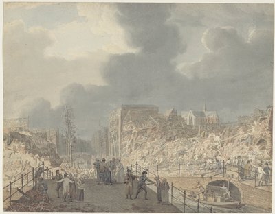 View of the Ruins on the Rapenburg in Leiden After the Explosion of the Powder Ship on January 12, 1807 by Jan Willem Pieneman