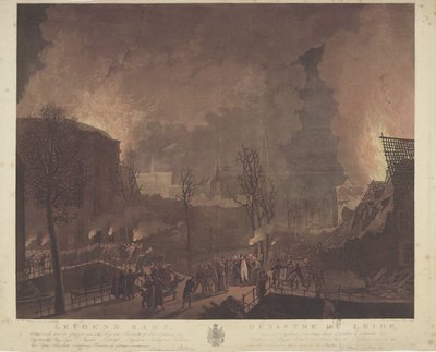 Disaster of Leiden, Caused by the Explosion of a Ship with Gunpowder, on January 12, 1807 by Jan Willem Pieneman