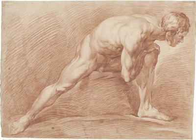 Standing Male Nude, Legs Apart by Jan Willem Pieneman