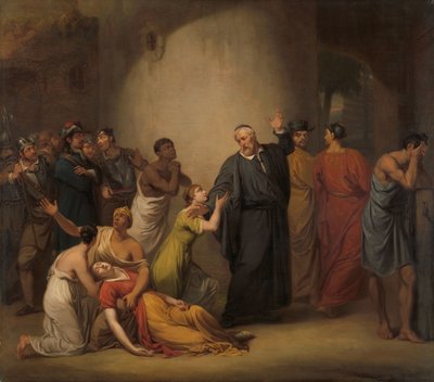 The Voluntary Sacrifice of Reverend Hambroeck on Taiwan, 1662 by Jan Willem Pieneman