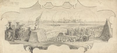 An Officer upon a Rampart Directing the Bombardment of a Distant Town by Jan Wyck
