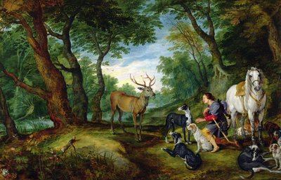 The Vision of St. Hubert by Jan and Rubens, P.P. Brueghel
