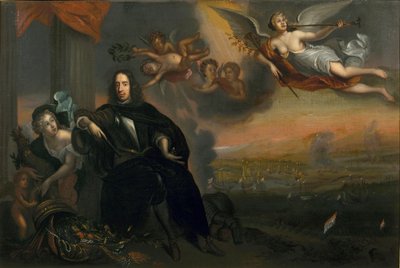 Allegory of Cornelis de Witt (1623-1672) as Instigator of the Victory at Chatham in 1667 by Jan de Baen